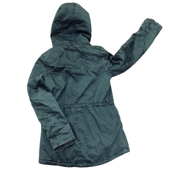 Prince & Fox Womens Green Quilted Hooded Utility Jacket M - Picture 7 of 13